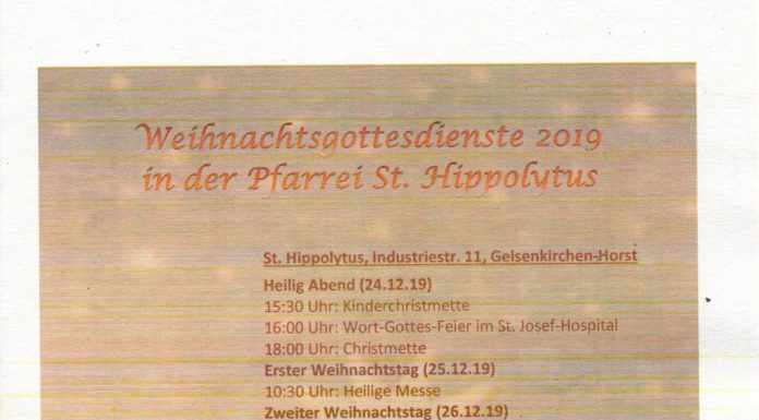 Weihnachten 2019 – Alle Gottesdienste