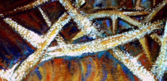 4. Fastensonntag – Hungertuch der Pfarrei St. Hippolytus – Thema: „Krieg“