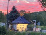 Abendrot am Bahnwärterhääuschen