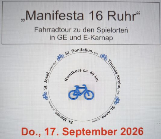 Fahrradtour am Donnerstag, 17.09.2026 zu den Standorten der Manifesta